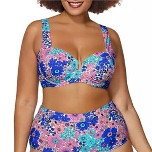 Raisins Floral Bikini in Blue and Pink